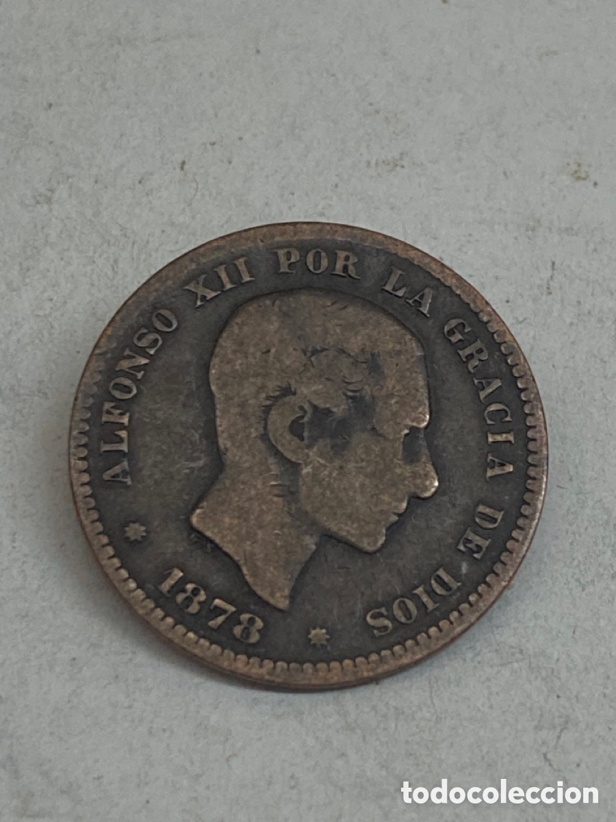 Monedas de Espa&ntilde;a: Moneda cinco c&eacute;ntimos 1878 - Foto 1