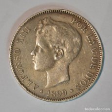Monedas de España: ALFONSO XIII - 5 PESETAS PLATA 1899 18* - 99* - CECA DE MADRID - SGV - DURO DE PLATA - LOT. 4289. Lote 400349284
