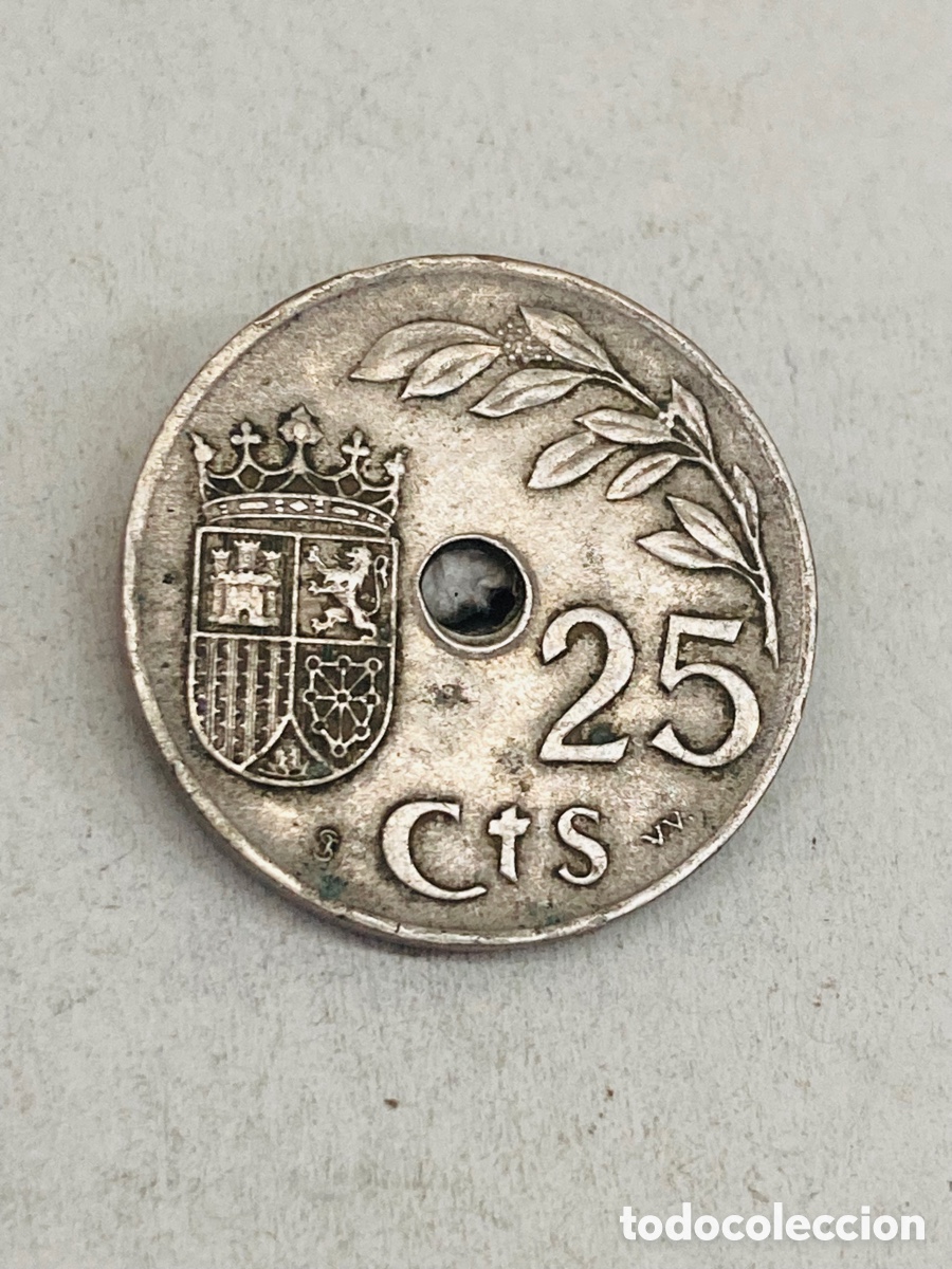 Monedas de Espa&ntilde;a: Moneda de veinticinco c&eacute;ntimos 1937 - Foto 1