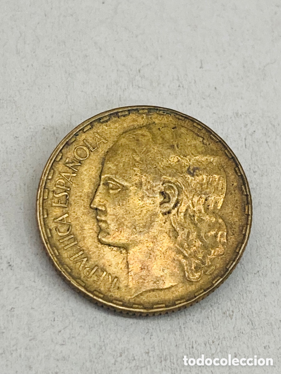Monedas de Espa&ntilde;a: Moneda una peseta 1937 - Foto 2