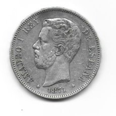Monedas de España: AMADEO I-5 PESETAS-1871*18-18-SDM-VARIANTE-RARA