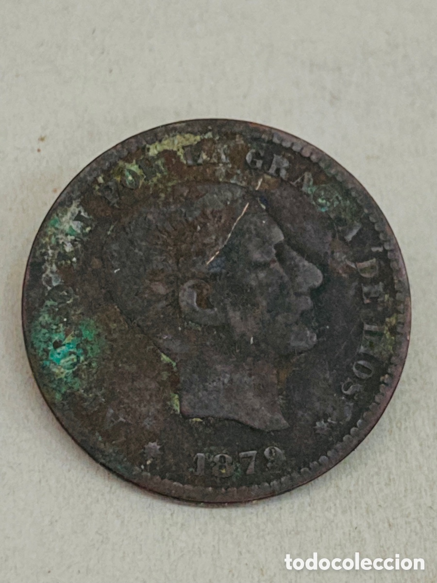 Monedas de Espa&ntilde;a: Moneda de cinco c&eacute;ntimos 1879 - Foto 2