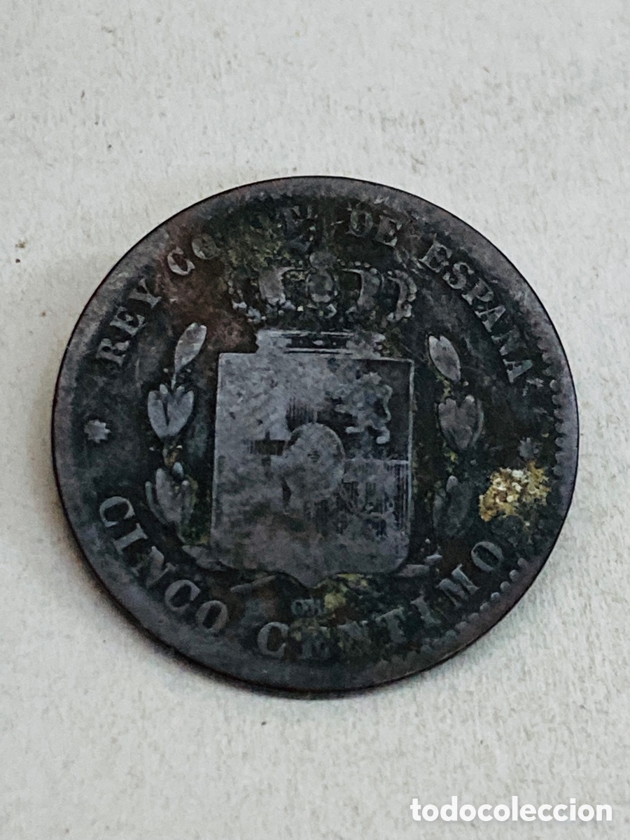 Monedas de Espa&ntilde;a: Moneda de cinco c&eacute;ntimos 1879 - Foto 1