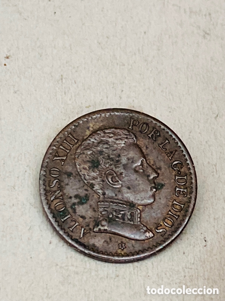 Monedas de Espa&ntilde;a: Moneda de un c&eacute;ntimo 1906 - Foto 2
