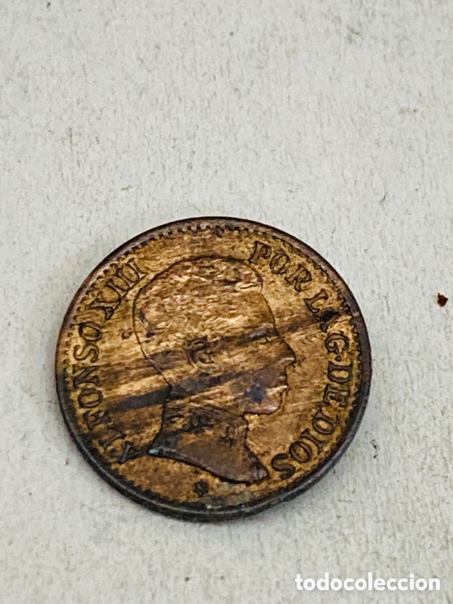 Monedas de Espa&ntilde;a: Moneda de un c&eacute;ntimo 1906 - Foto 2