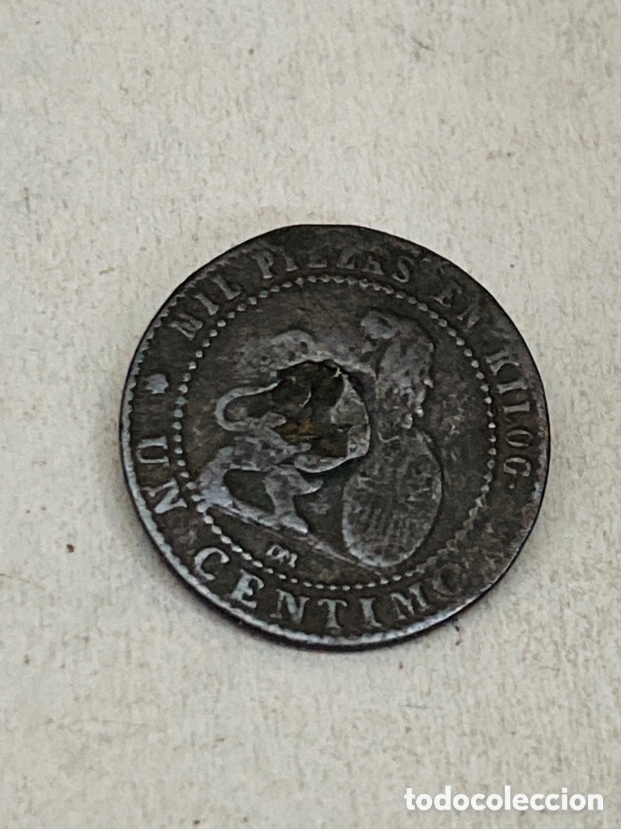 Monedas de Espa&ntilde;a: Moneda de un c&eacute;ntimo 1870 - Foto 2