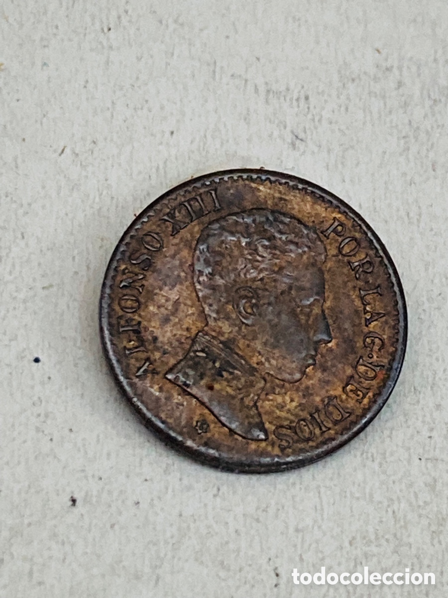 Monedas de Espa&ntilde;a: Moneda de un c&eacute;ntimo 1906 - Foto 2