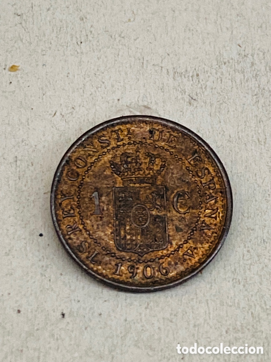 Monedas de Espa&ntilde;a: Moneda de un c&eacute;ntimo 1906 - Foto 1