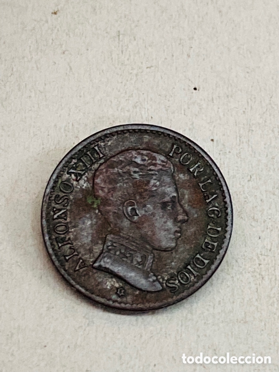 Monedas de Espa&ntilde;a: Moneda de un c&eacute;ntimo 1906 - Foto 2