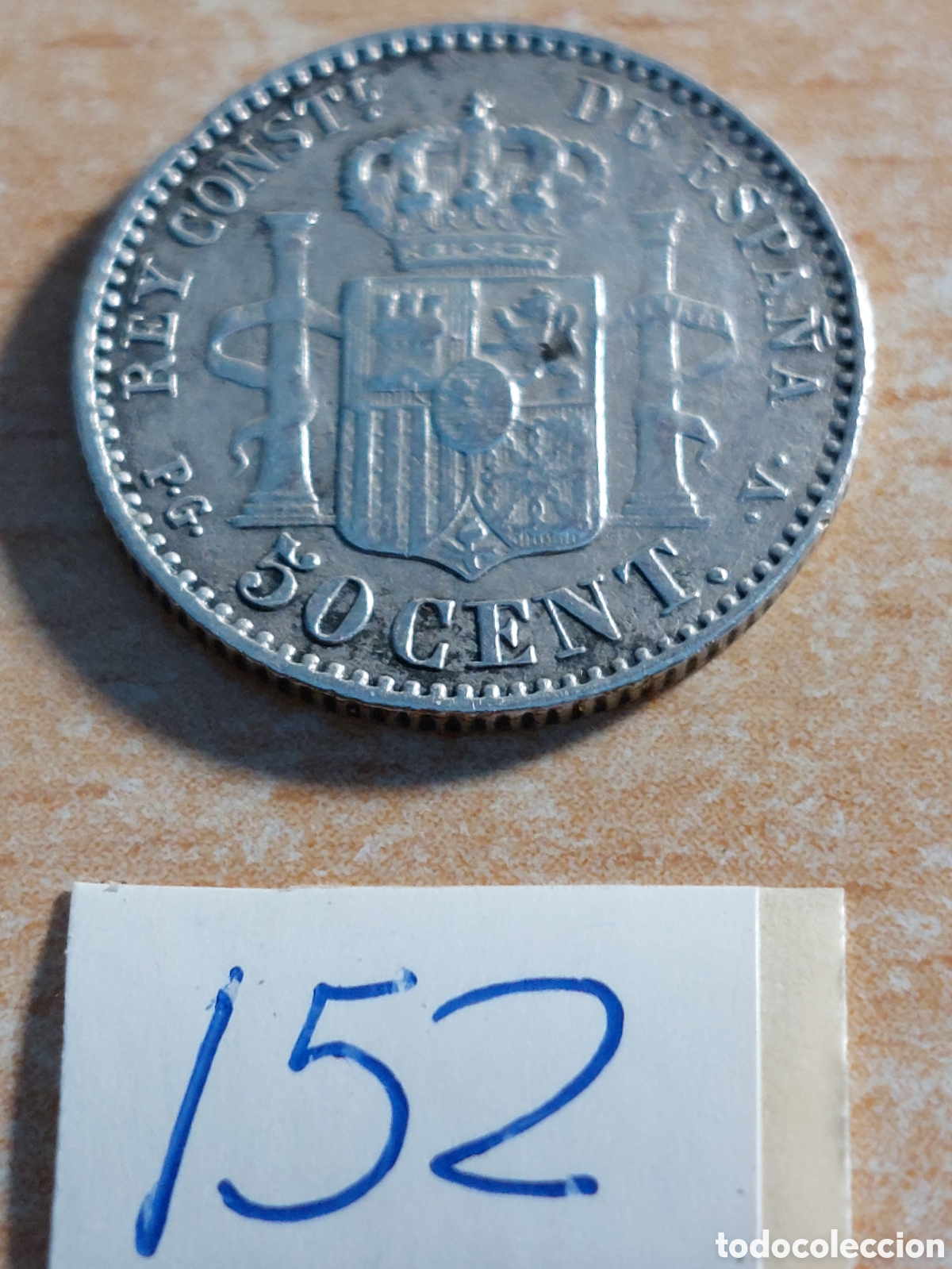 Monedas de Espa&ntilde;a: Alfonso XIII. 50 centimos 1894 - Foto 2