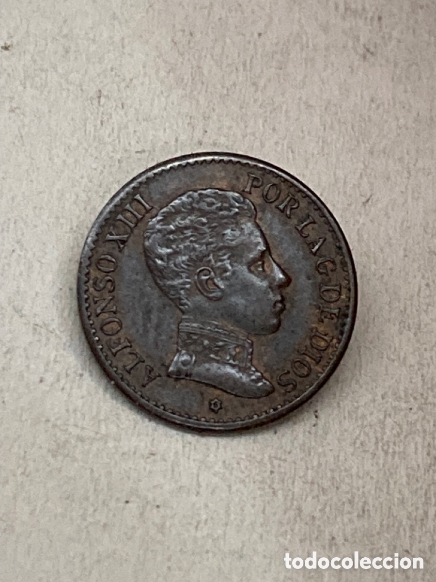 Monedas de Espa&ntilde;a: Moneda de un c&eacute;ntimo 1906 - Foto 2