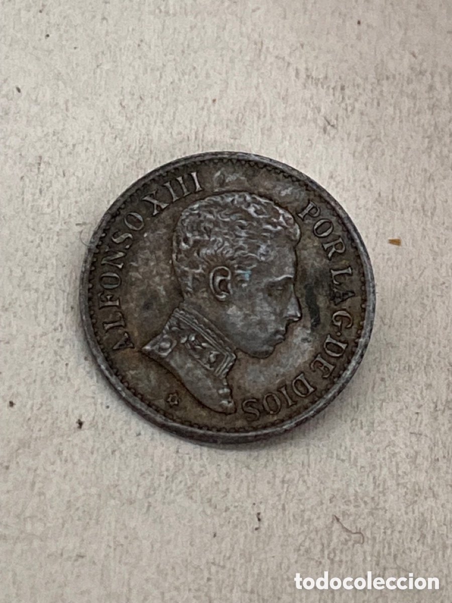 Monedas de Espa&ntilde;a: Moneda de plata un c&eacute;ntimo 1906 - Foto 2