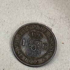 Monedas de España: MONEDA DE PLATA UN CÉNTIMO 1906. Lote 401053644