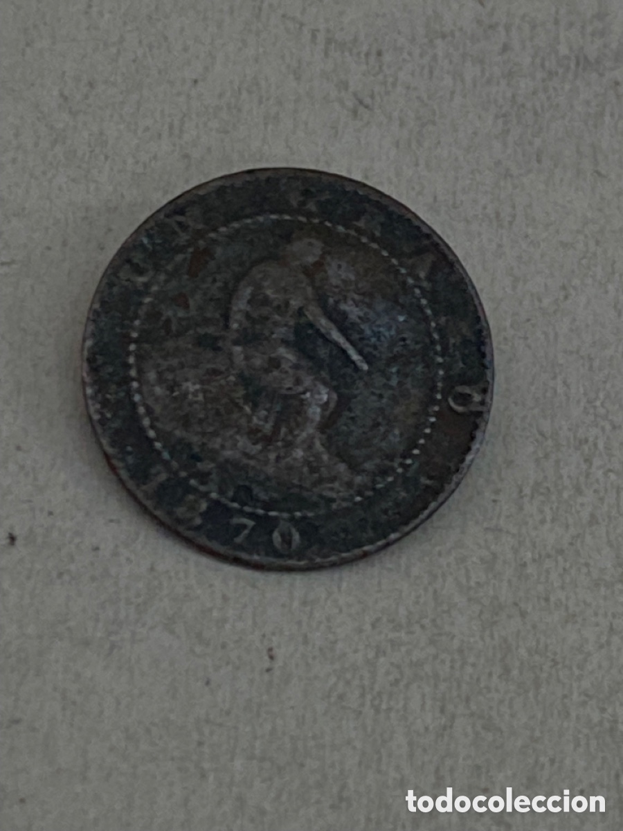 Monedas de Espa&ntilde;a: Moneda de un c&eacute;ntimo 1870 - Foto 2