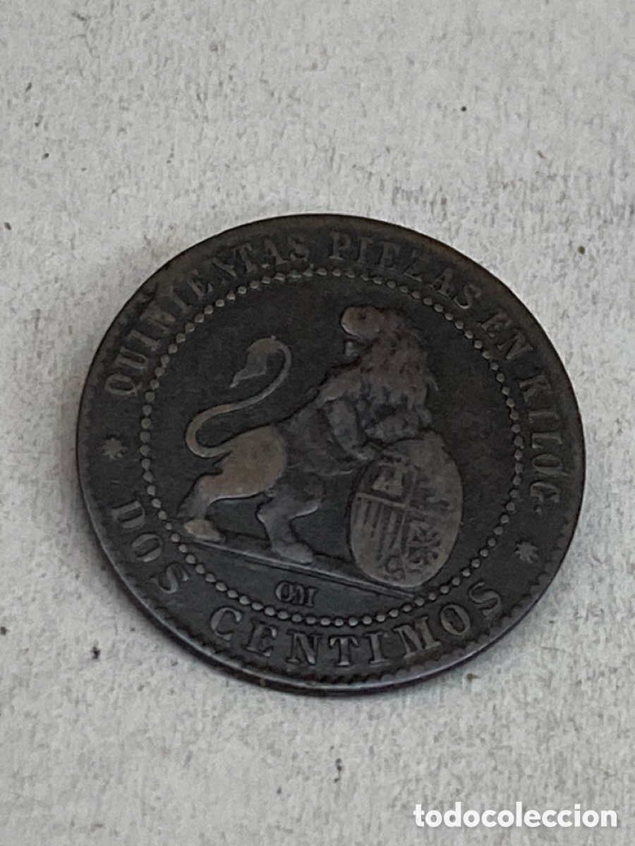 Monedas de Espa&ntilde;a: Moneda de dos c&eacute;ntimos 1870 - Foto 1