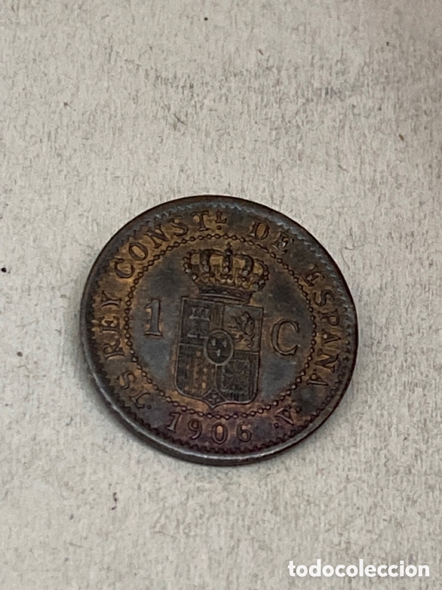 Monedas de Espa&ntilde;a: Moneda de un c&eacute;ntimo 1906 - Foto 1