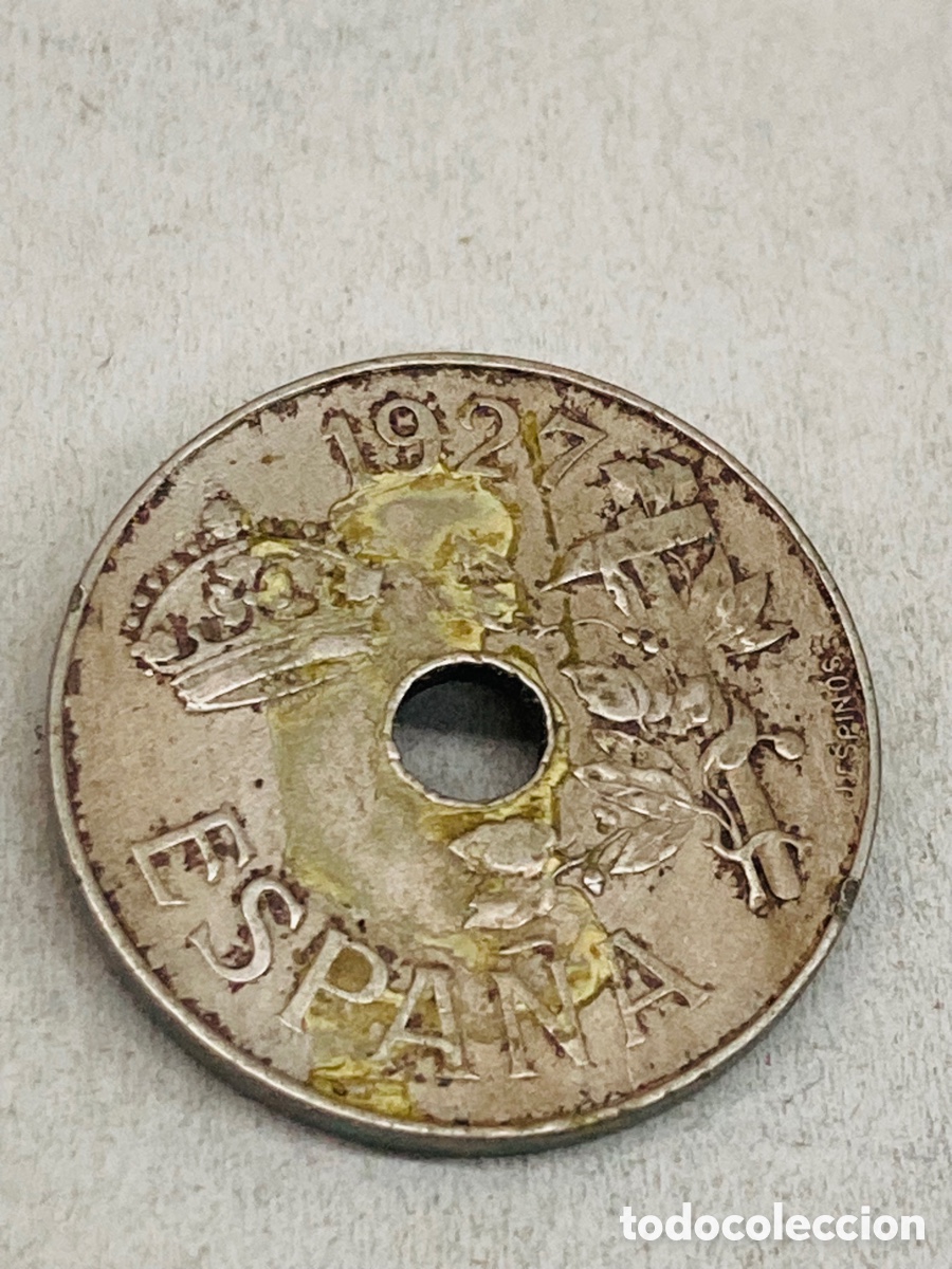 Monedas de Espa&ntilde;a: Moneda 25 c&eacute;ntimos 1927 - Foto 2