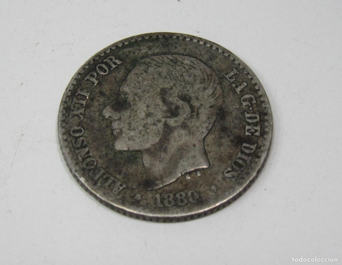 Monedas de Espa&ntilde;a: 50 c&eacute;ntimos Alfonso XII. 1880. - Foto 1