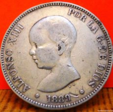 Monedas de España: ESPAÑA, 5 PESETAS, 1889*?*89.M.P.M. ALFONSO XIII. PLATA. (1268). Lote 402374829