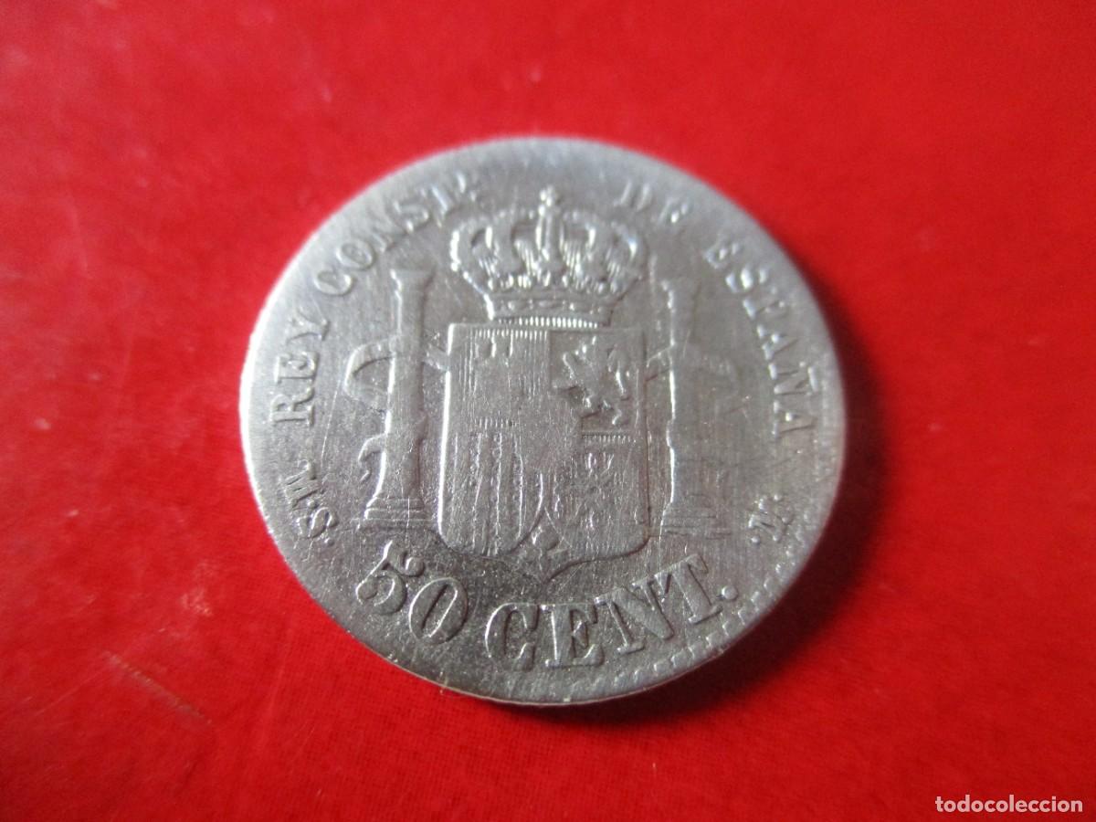 Monedas de Espa&ntilde;a: Alfonso XII. 50 centimos de plata. 1880 - Foto 2