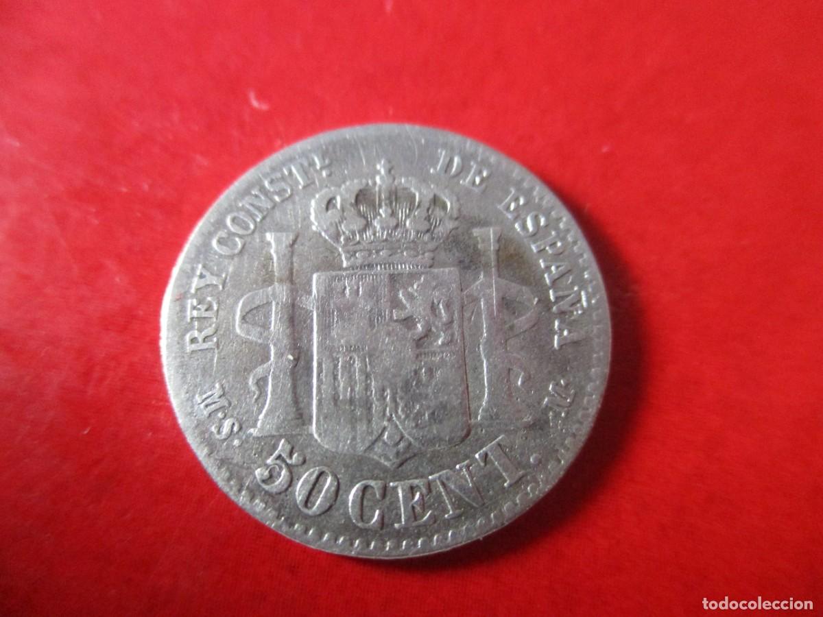 Monedas de Espa&ntilde;a: Alfonso XII. 50 centimos de plata. 1885 *6 - Foto 2