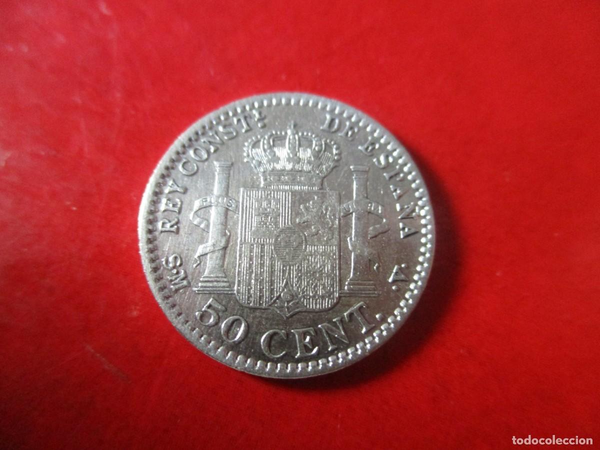 Monedas de Espa&ntilde;a: Alfonso XIII. 50 centimos de plata. 1900 - Foto 2