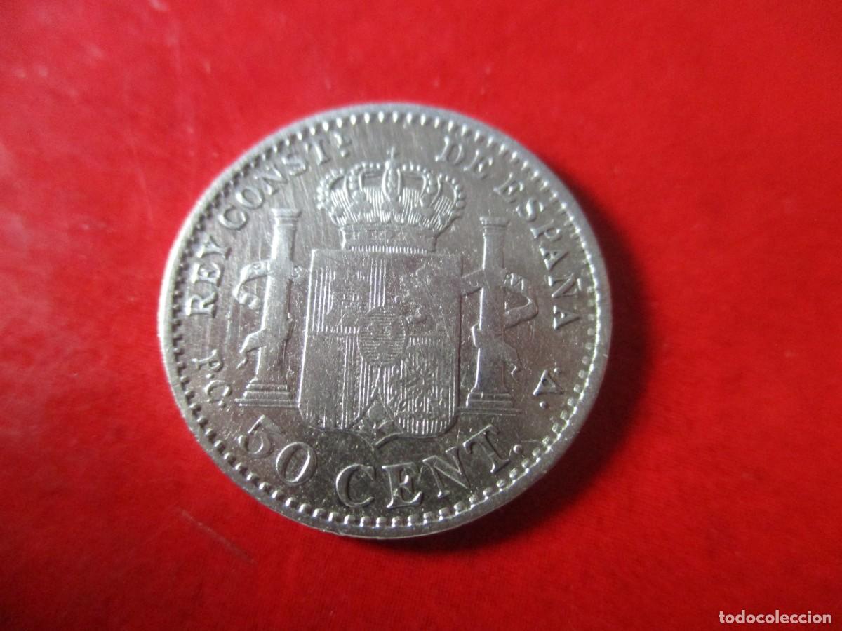 Monedas de Espa&ntilde;a: Alfonso XIII. 50 centimos de plata. 1904 *4 - Foto 2