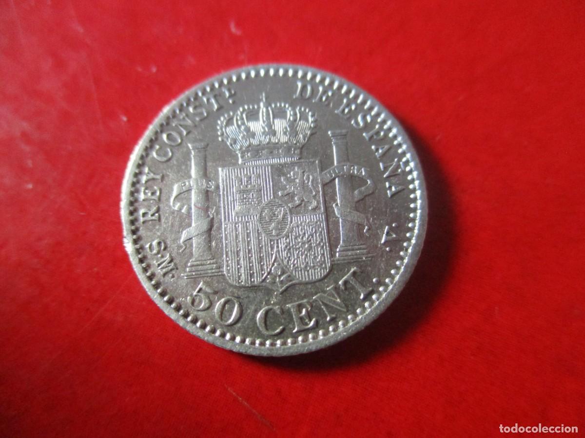 Monedas de Espa&ntilde;a: Alfonso XIII. 50 centimos de plata. 1904 *0 PCV - Foto 2