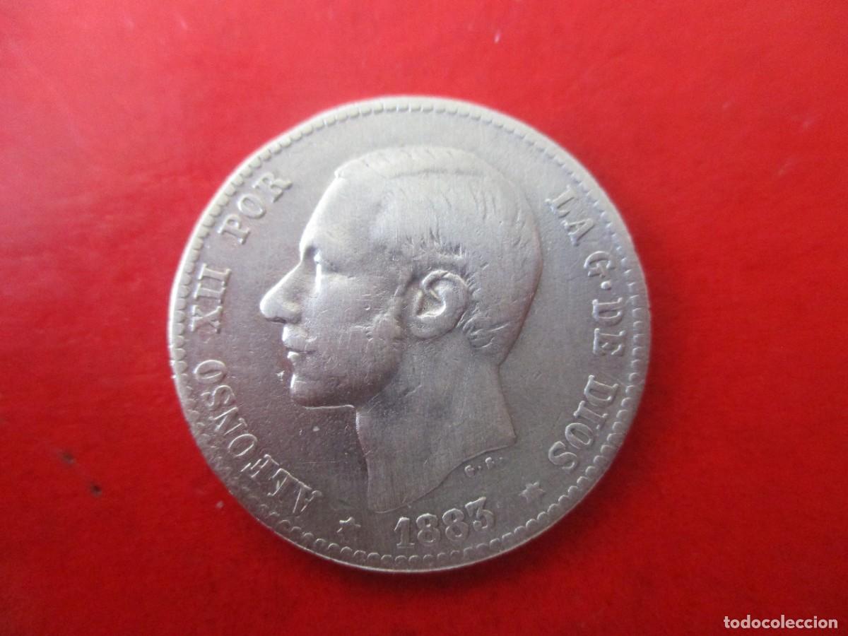 Monedas de Espa&ntilde;a: Alfonso XII 1 pta 1883 - Foto 1