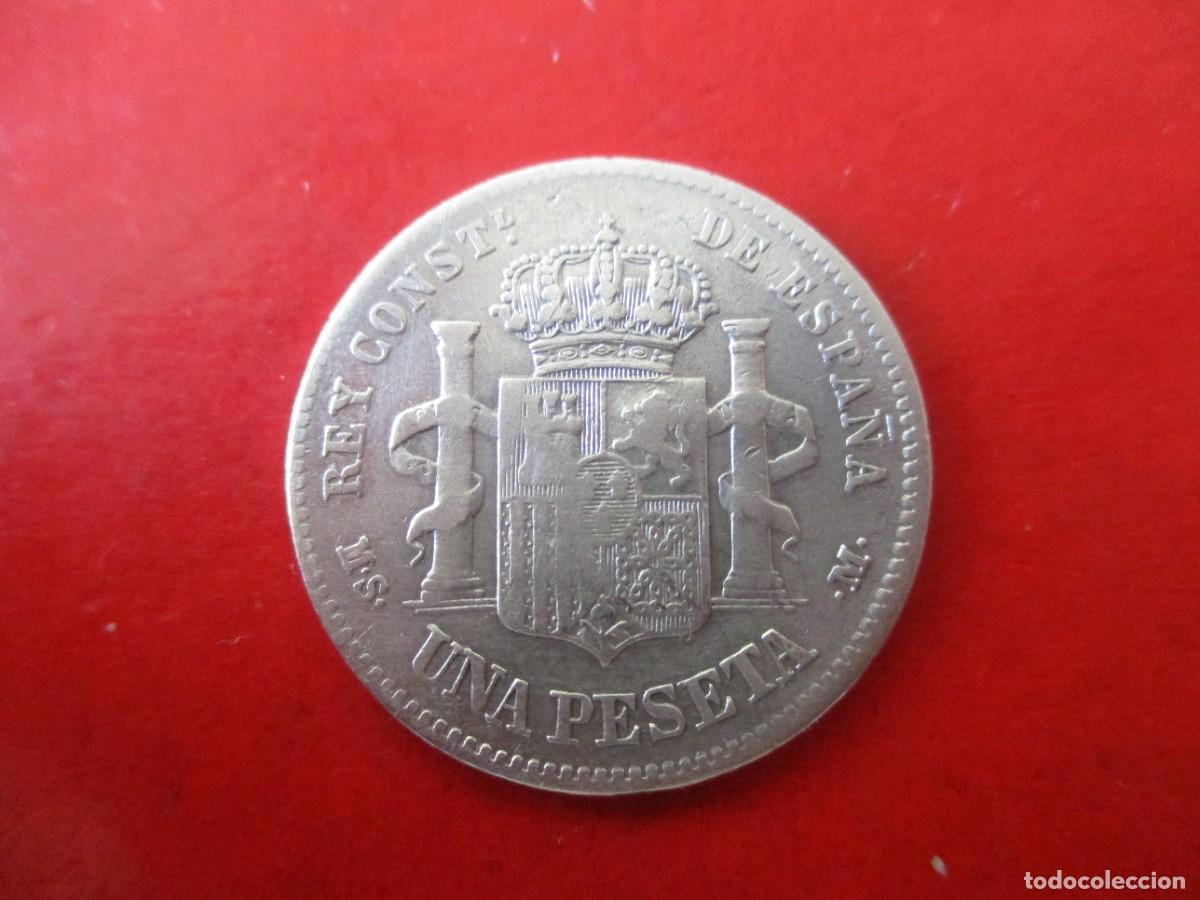 Monedas de Espa&ntilde;a: Alfonso XII 1 pta 1883 - Foto 2