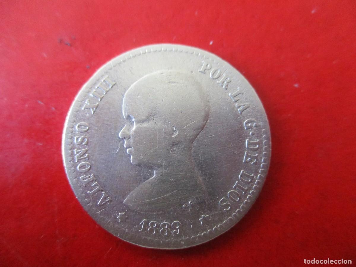 Monedas de Espa&ntilde;a: Alfonso XIII. 1 pta 1889 - Foto 1