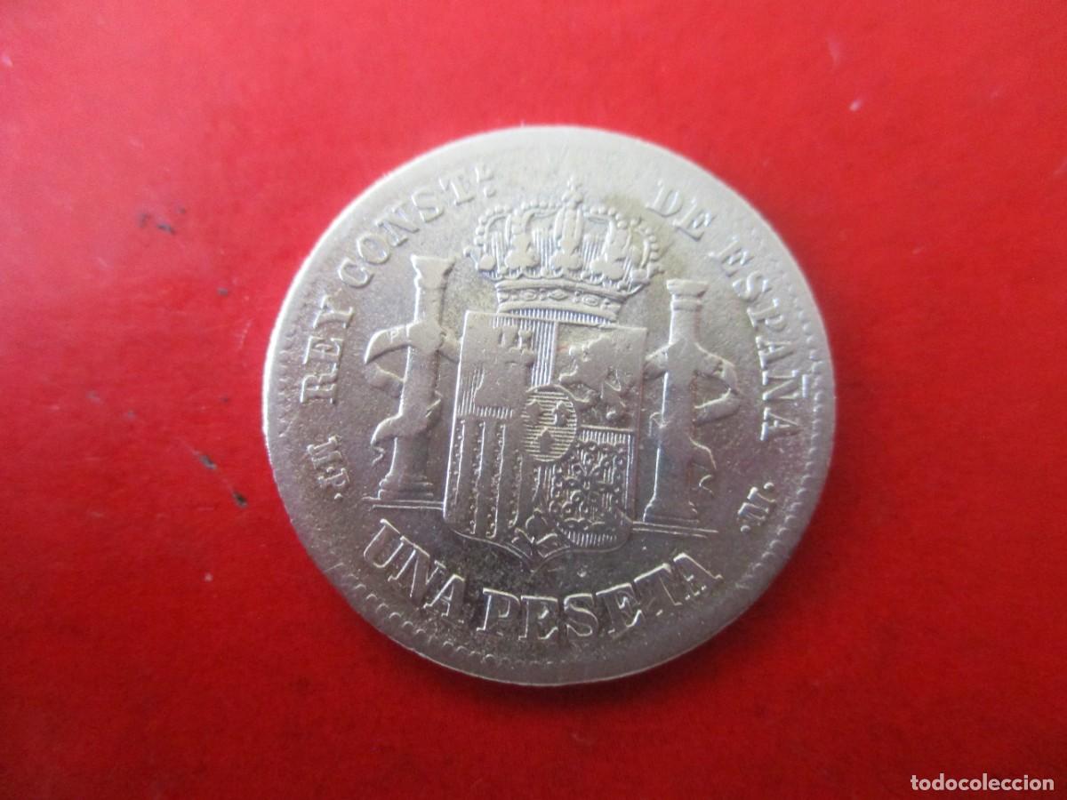 Monedas de Espa&ntilde;a: Alfonso XIII. 1 pta 1889 - Foto 2