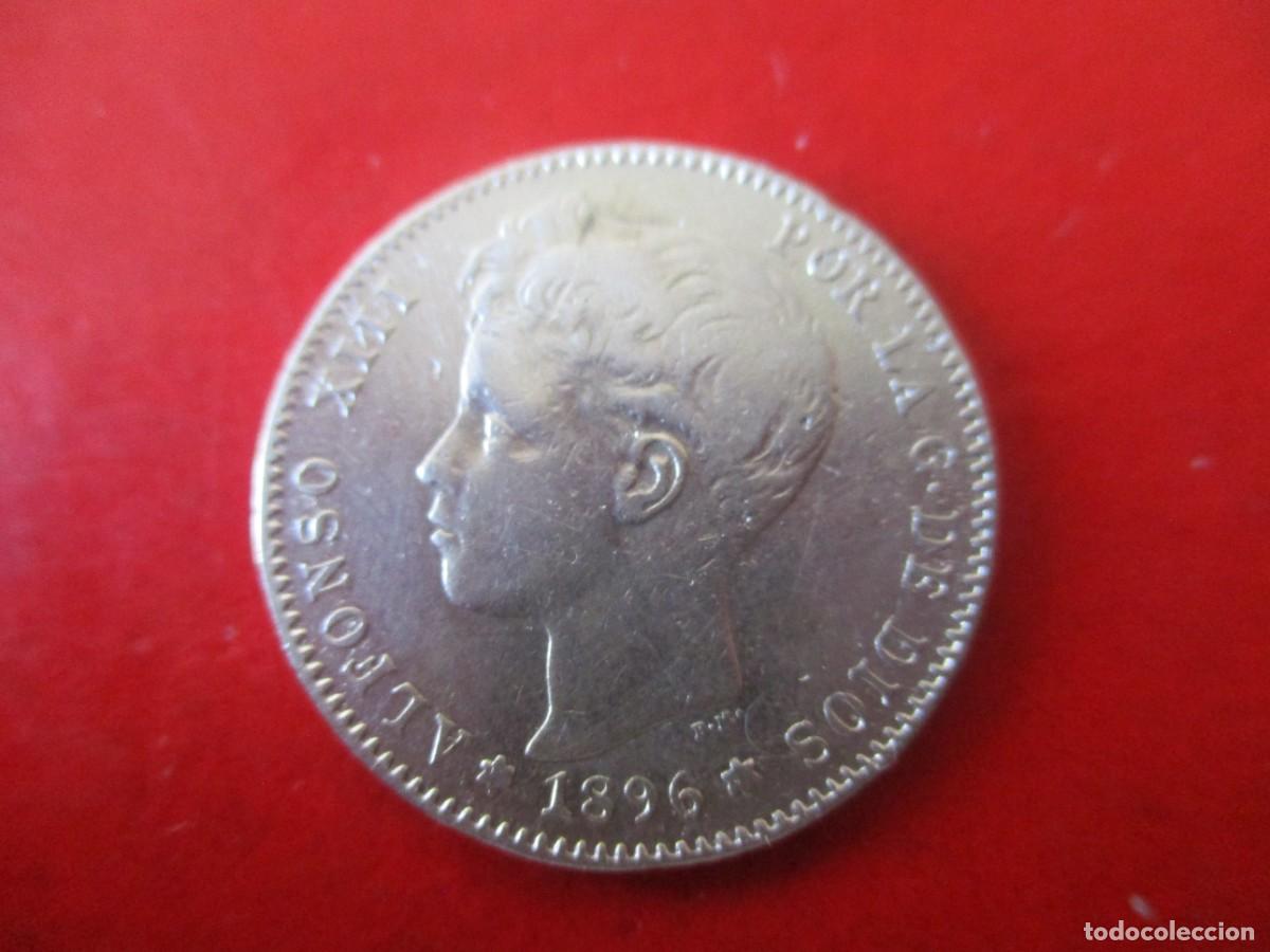 Monedas de Espa&ntilde;a: Alfonso XIII. 1 pta 1896 - Foto 1
