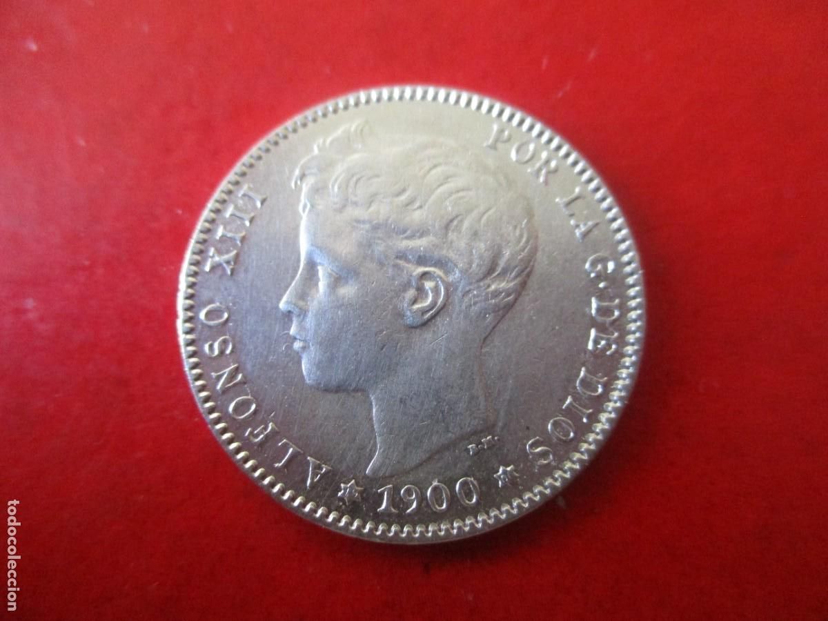Monedas de Espa&ntilde;a: Alfonso XIII. 1 pta 1900 - Foto 1