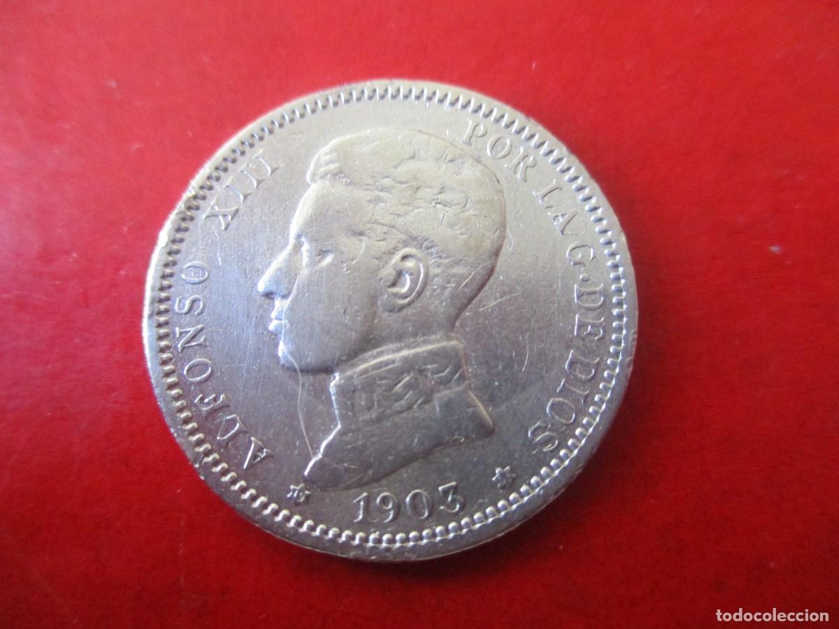 Monedas de Espa&ntilde;a: Alfonso XIII. 1 pta 1903 - Foto 1