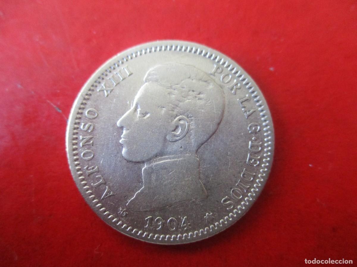 Monedas de Espa&ntilde;a: Alfonso XIII. 1 pta 1904 - Foto 1
