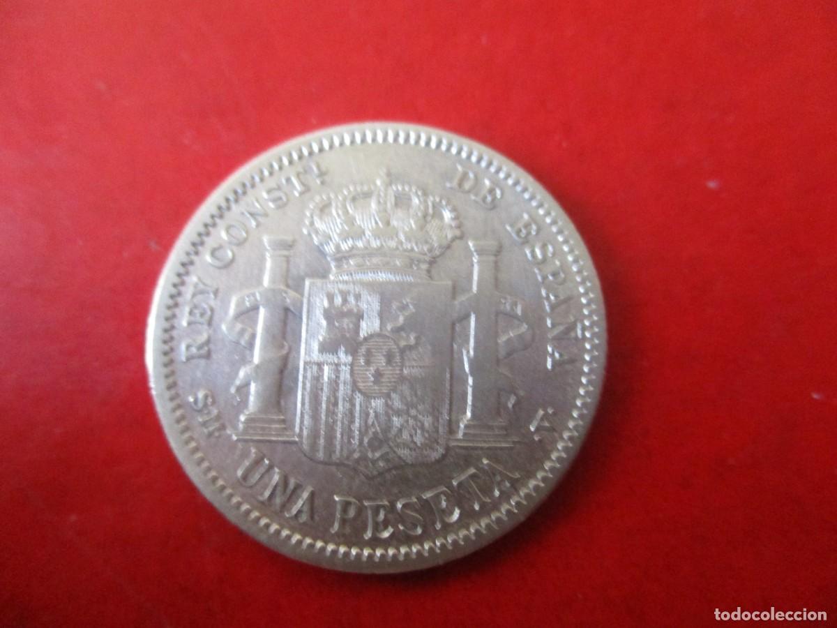 Monedas de Espa&ntilde;a: Alfonso XIII. 1 pta 1904 - Foto 2