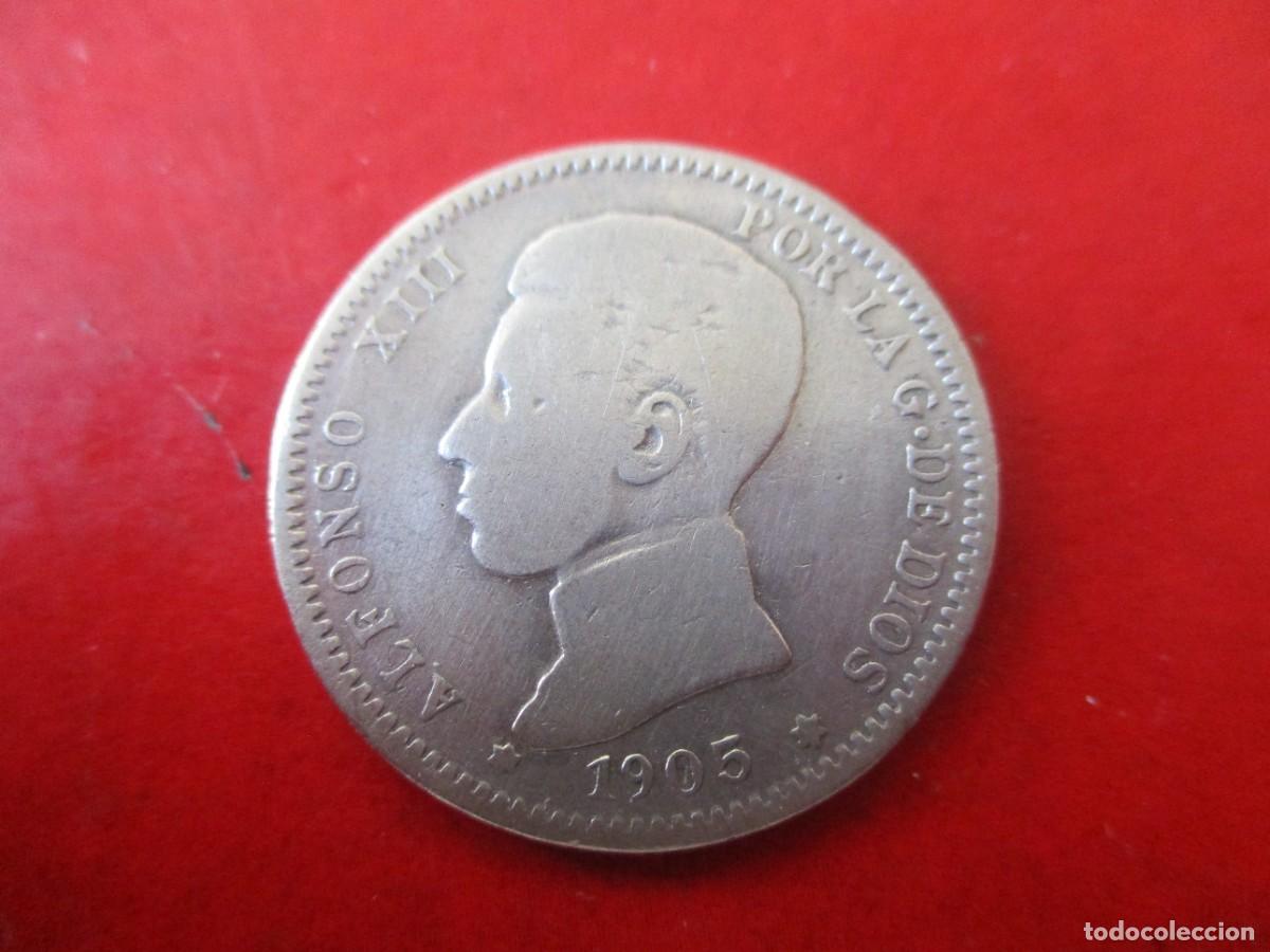 Monedas de Espa&ntilde;a: Alfonso XIII. 1 pta 1905 - Foto 1