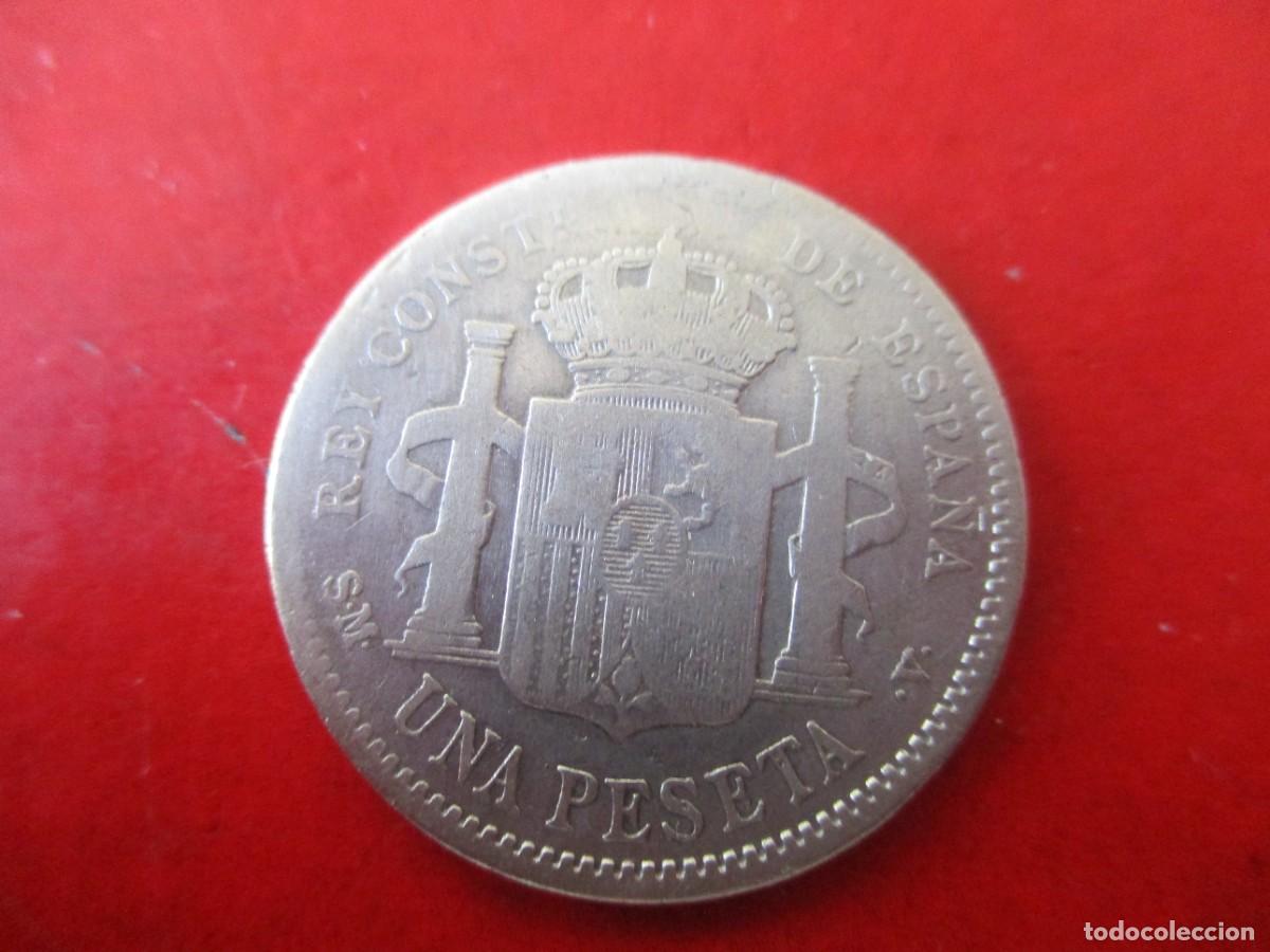 Monedas de Espa&ntilde;a: Alfonso XIII. 1 pta 1905 - Foto 2