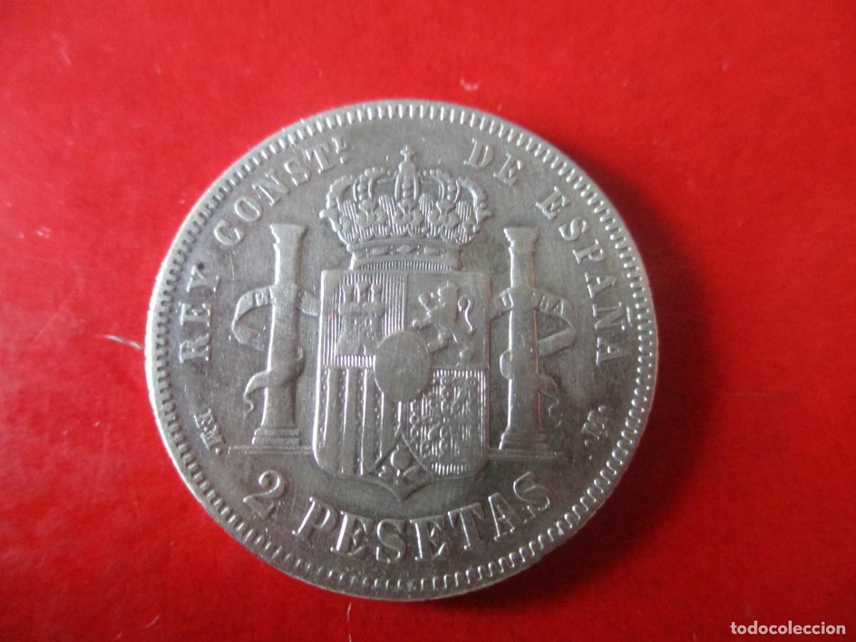 Monedas de Espa&ntilde;a: ALFONSO XII. 2 pts de plata 1879 - Foto 2