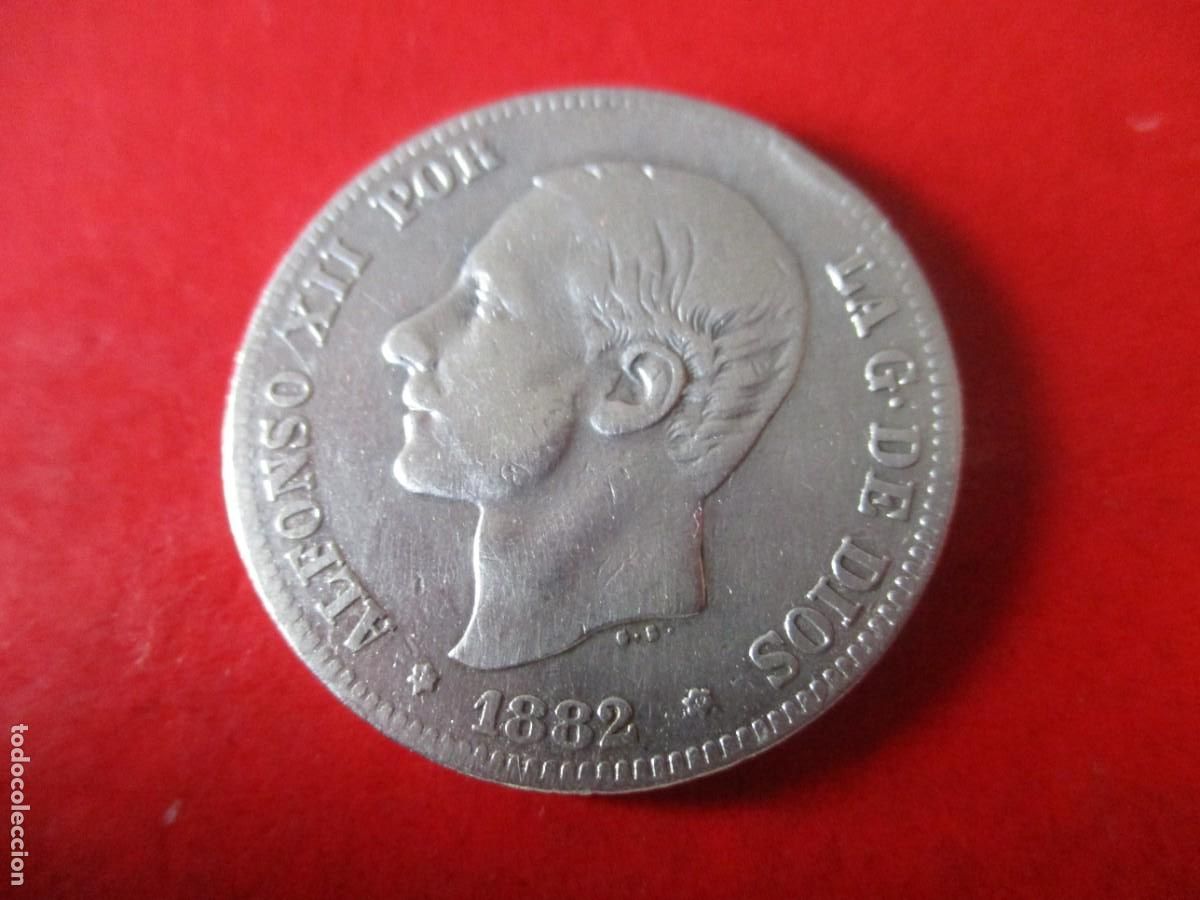 Monedas de Espa&ntilde;a: ALFONSO XII. 2 pts de plata 1882 - Foto 1