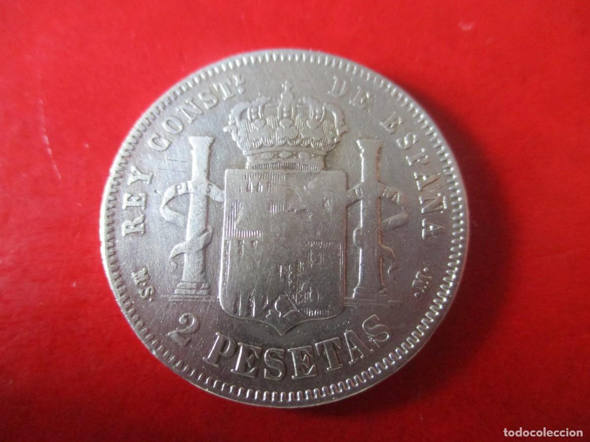 Monedas de Espa&ntilde;a: ALFONSO XII. 2 pts de plata 1882 - Foto 2