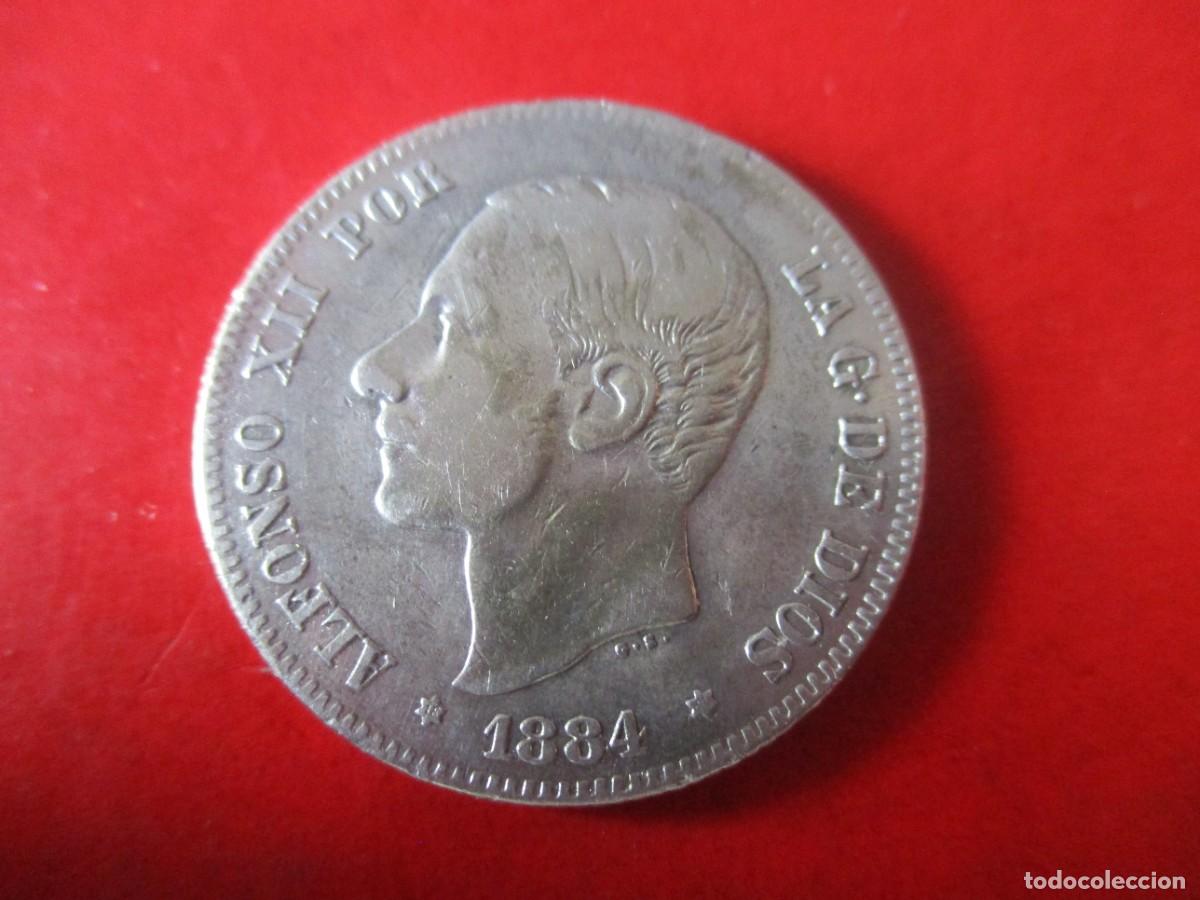 Monedas de Espa&ntilde;a: ALFONSO XII. 2 pts de plata 1884 - Foto 1