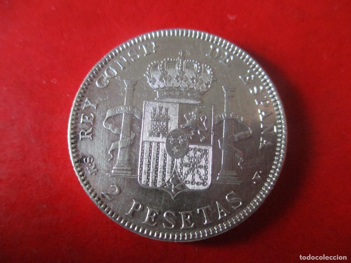 Monedas de Espa&ntilde;a: ALFONSO XIII. 2 pts de plata 1905 - Foto 2