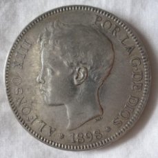Monedas de España: MONEDA DE PLATA 5 PESETAS ALFONSO XIII 1898. Lote 403401524