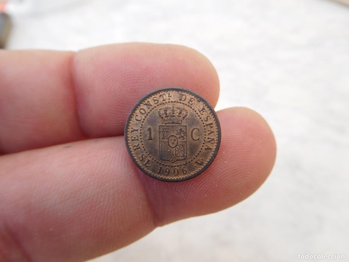 Monedas de Espa&ntilde;a: Espa&ntilde;a 1 C&eacute;ntimo 1906 Estrella 6 Parte de brillo original - Foto 1