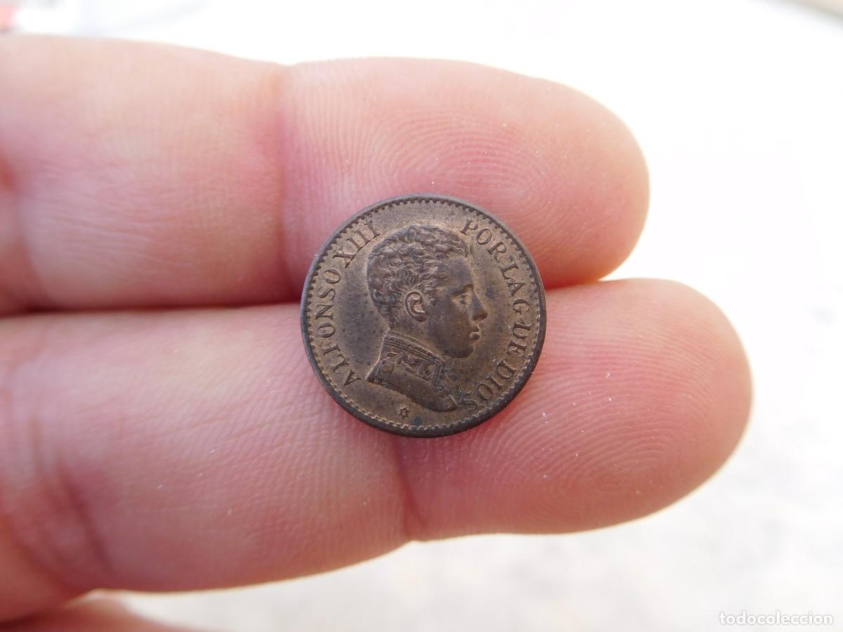 Monedas de Espa&ntilde;a: Espa&ntilde;a 1 C&eacute;ntimo 1906 Estrella 6 Parte de brillo original - Foto 2