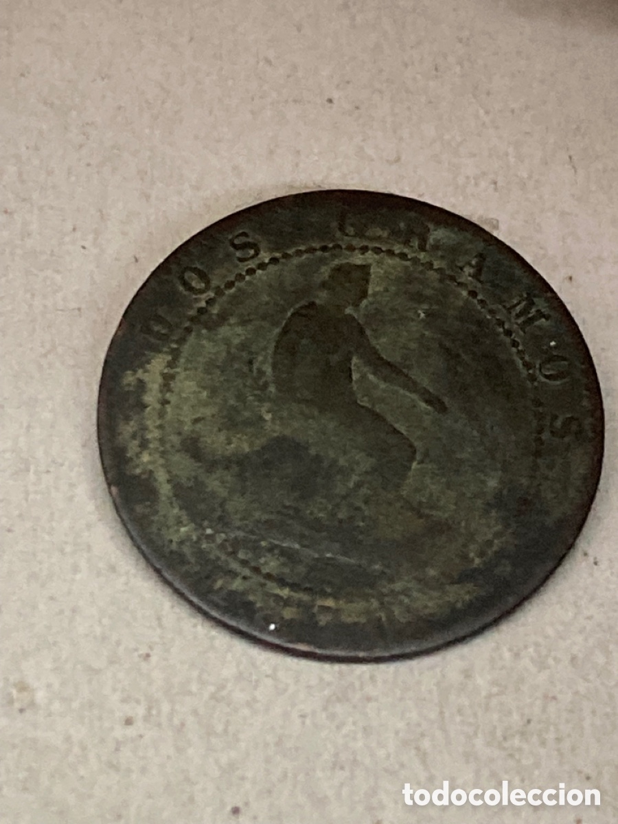 Monedas de Espa&ntilde;a: Moneda dos c&eacute;ntimos 1870 - Foto 2