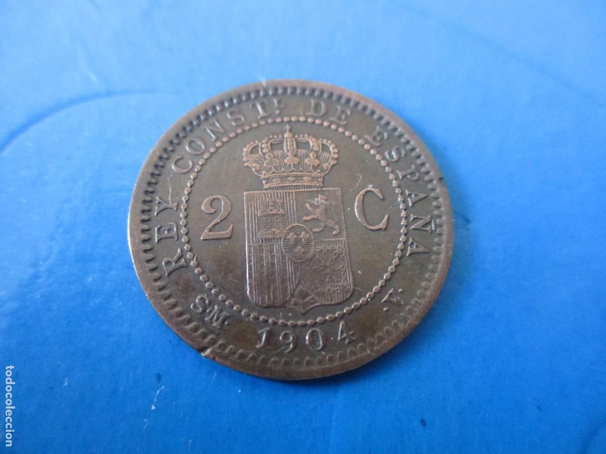 Monedas de Espa&ntilde;a: Alfonso XIII. 2 centimos 1904 - Foto 1