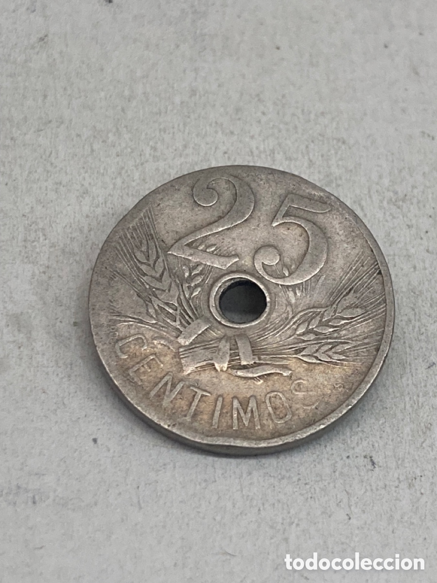 Monedas de Espa&ntilde;a: Moneda de veinticinco c&eacute;ntimos 1927 - Foto 1